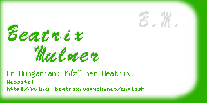 beatrix mulner business card